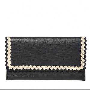 LOEFFLER RANDALL Ric Rac Leather Everything Wallet- Black